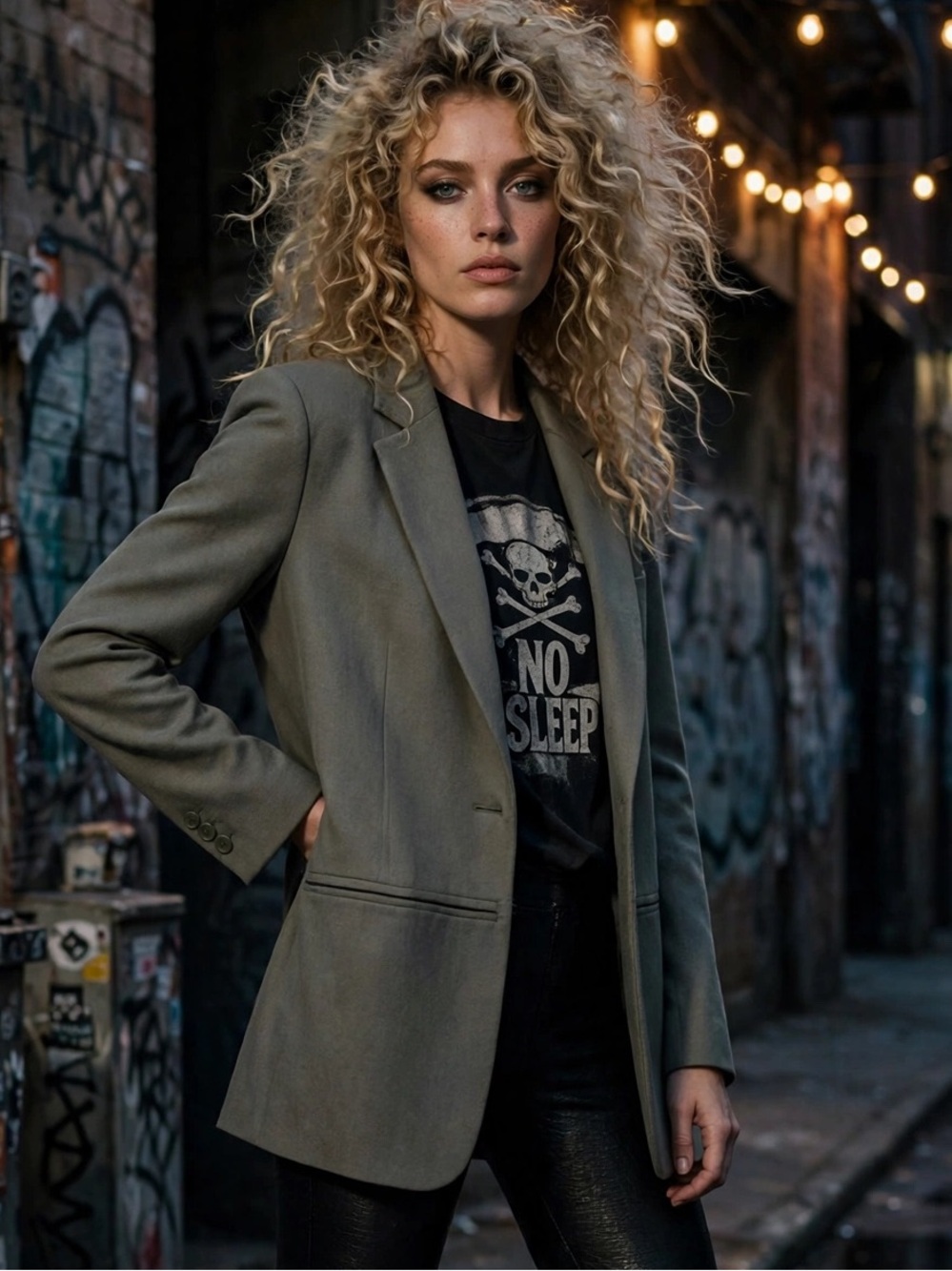 Alfani Olive Green Single-Breasted Blazer